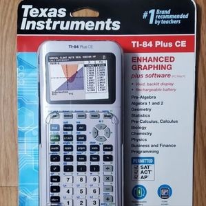 Texas Instruments TI-84 Plus CE Enhanced Graphing Calculator White School Math